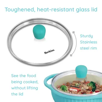 Aqua Baby Casserole 1.25 Litre with Glass Lid (UBC125G) - Image 3