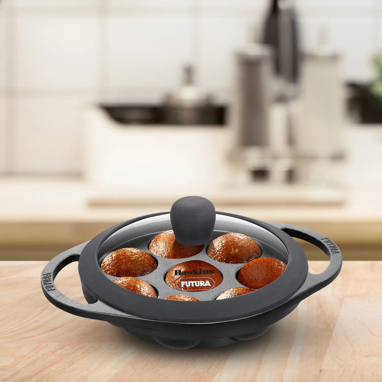 Cast Iron Appe Pan 16cm with Glass Lid (CIAP16G)