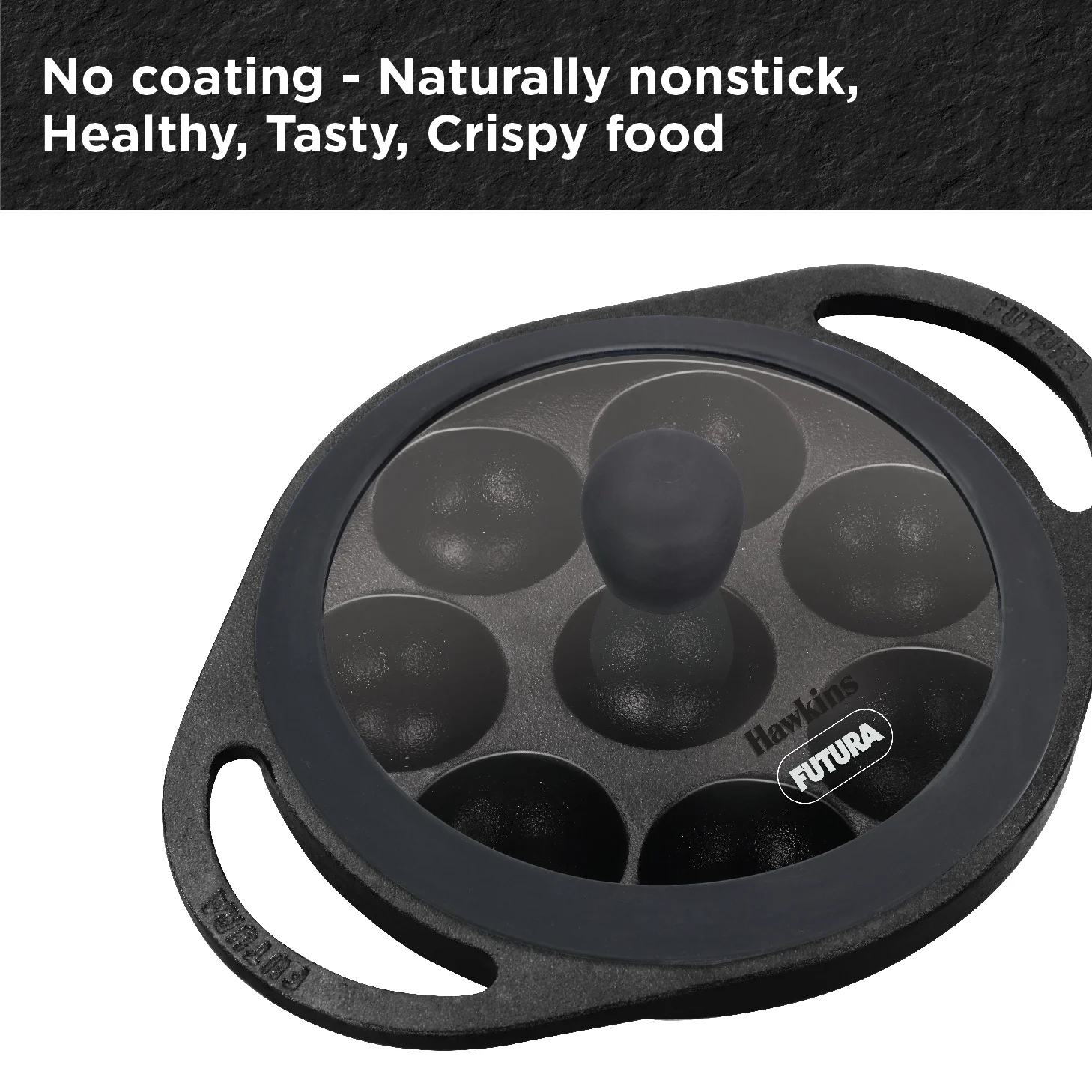 Cast Iron Appe Pan 16cm with Glass Lid (CIAP16G) - Image 6