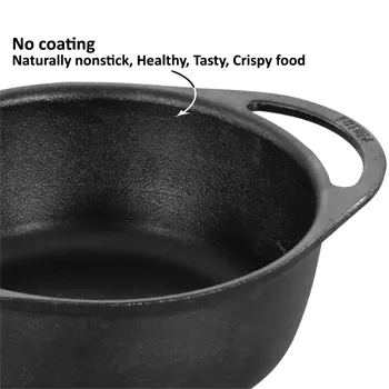 Cast Iron Baby Casserole 1.25 Litre with Glass Lid (CIC125G) - Image 2