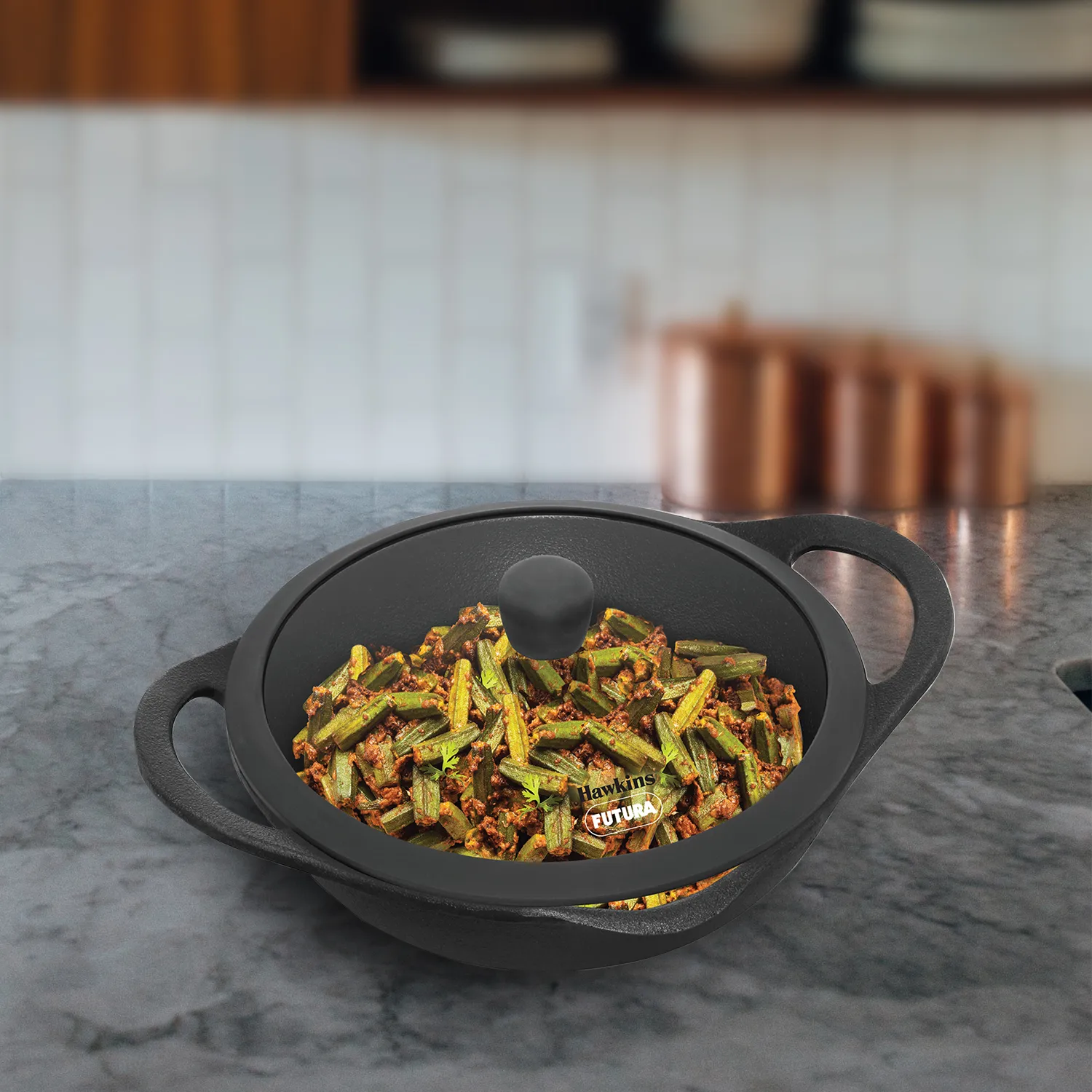 Cast Iron Frying Pan 24 cm with Glass Lid (CIF24G)