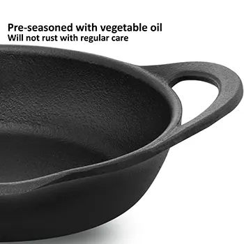 Cast Iron Frying Pan 24 cm with Glass Lid (CIF24G) - Image 5