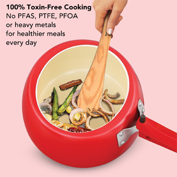 Cerenity 3 Litre Pressure Cooker, Tomato Red (ICR30) - Image 3