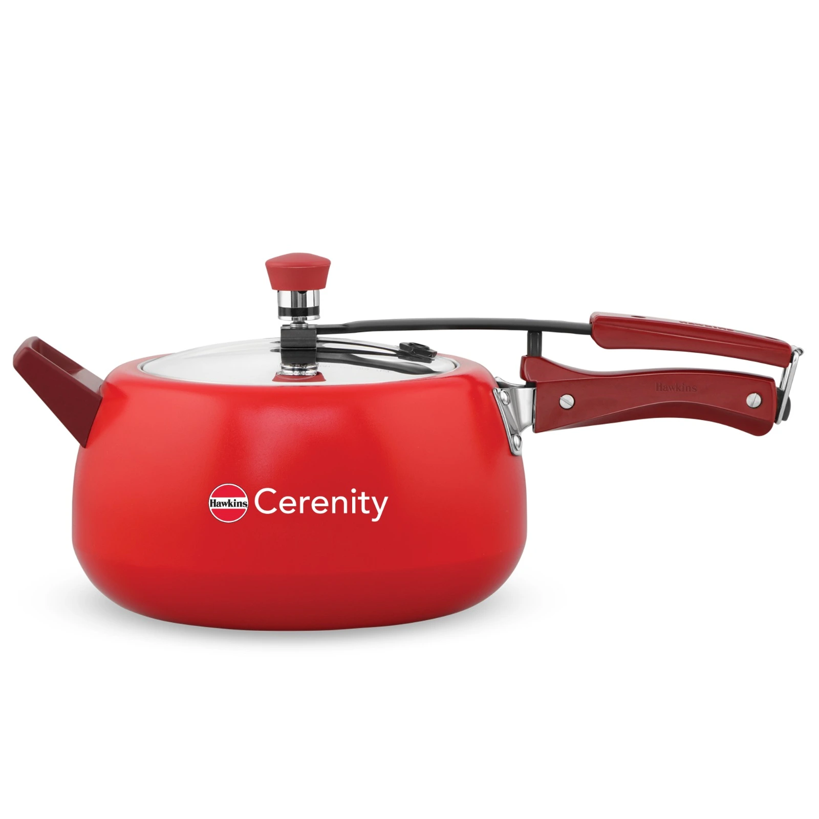 Cerenity 5 Litre Pressure Cooker, Tomato Red (ICR50)