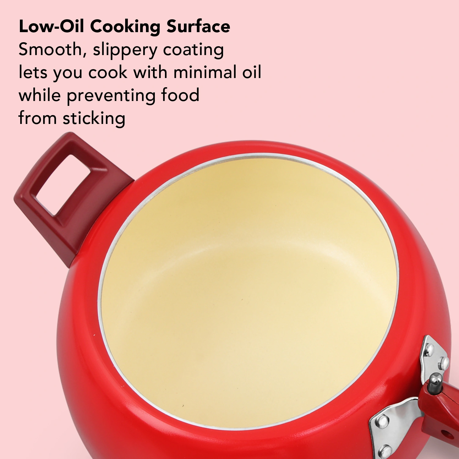 Cerenity 5 Litre Pressure Cooker, Tomato Red (ICR50) - Image 3