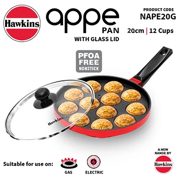 Die Cast Appe Pan 20 cm, 12 Cups with Glass lid (NAPE20G) - Image 2
