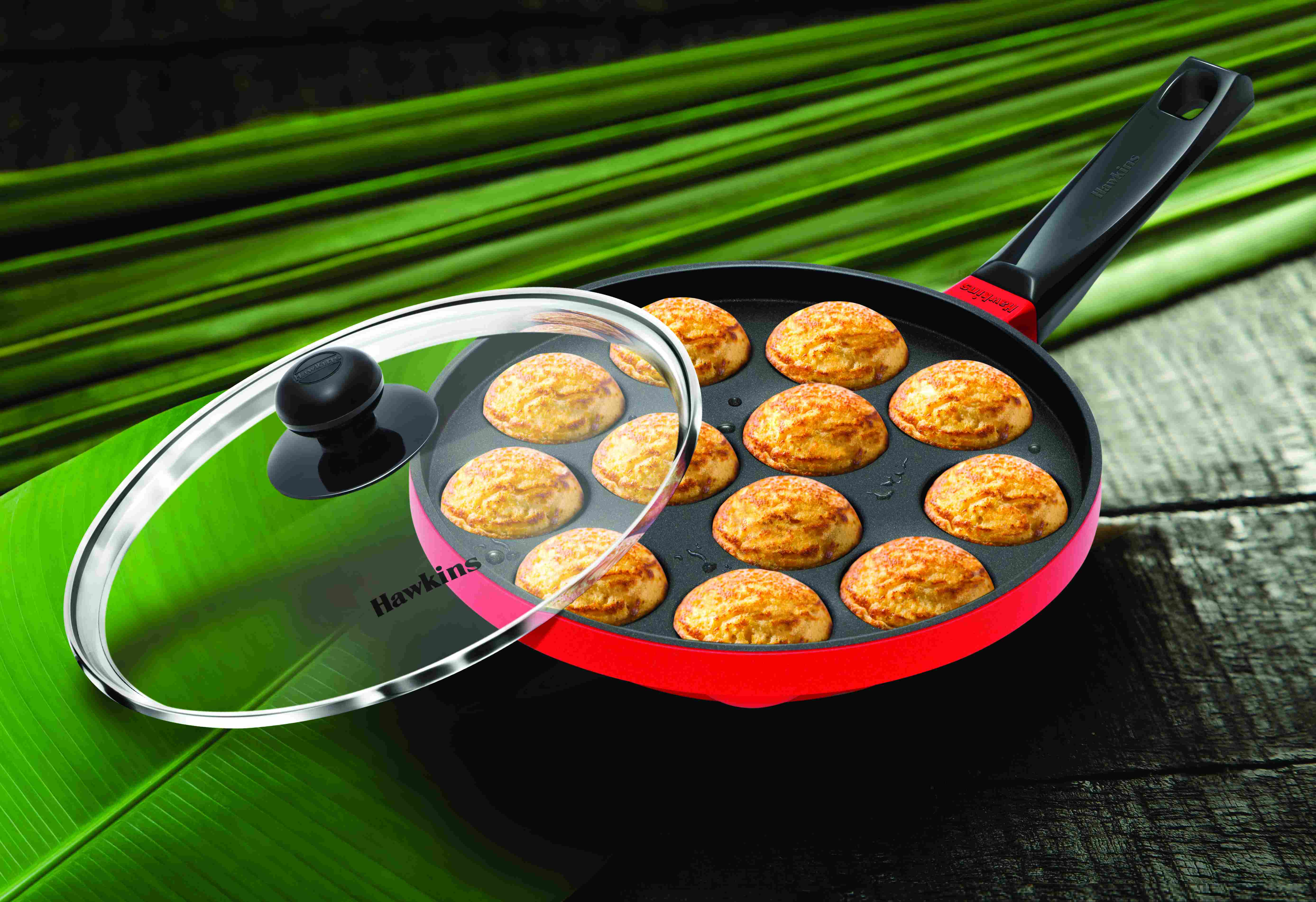 Die Cast Appe Pan 20 cm, 12 Cups with Glass lid (NAPE20G) - Image 7