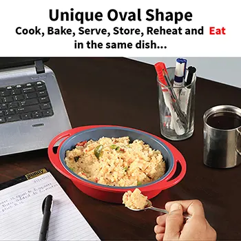 Die Cast Grey Oval Mini Casserole 0.75 Litre with Glass Lid (DCG75G) - Image 5