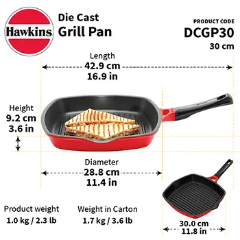 Die Cast Grill Pan 30 cm (DCGP30) - Image 3