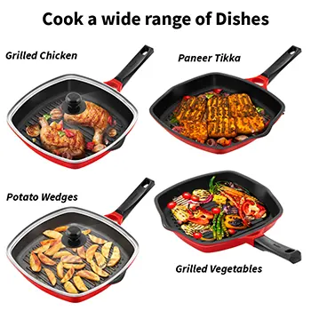Die Cast Grill Pan 30 cm with Glass Lid (DCGP30G) - Image 5