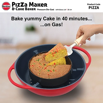 Die Cast Pizza Pan & Cake Baker with Glass Lid (PIZZA) - Image 3