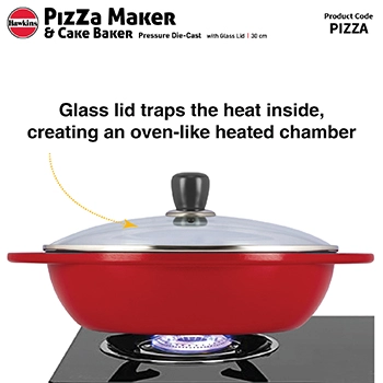 Die Cast Pizza Pan & Cake Baker with Glass Lid (PIZZA) - Image 5