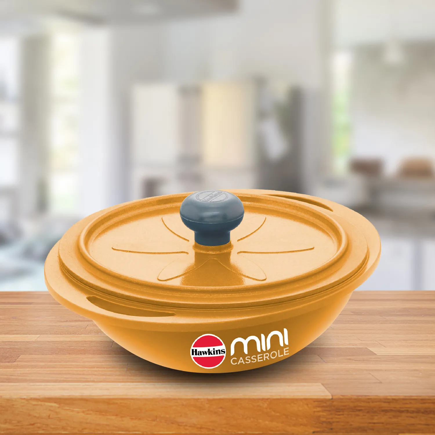 Die Cast Yellow Round Mini Casserole 0.75 Litre with Lid (MCRY75)