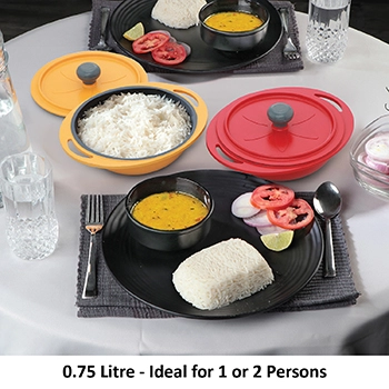Die Cast Yellow Round Mini Casserole 0.75 Litre with Lid (MCRY75) - Image 4
