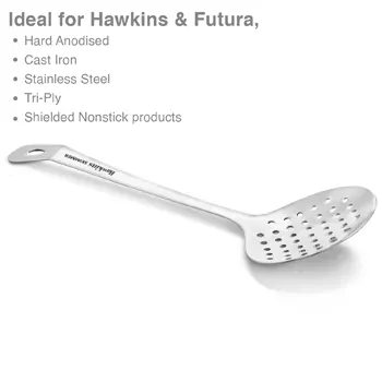 Food-grade Stainless Steel Skimmer for Puris, Samosa, Vada, Manchurian, Kachori, Pakodas | Poni, Jhara, Jharna, Kadchi | Perfect for Deep Frying, Straining, Draining (SSPTS) - Image 5