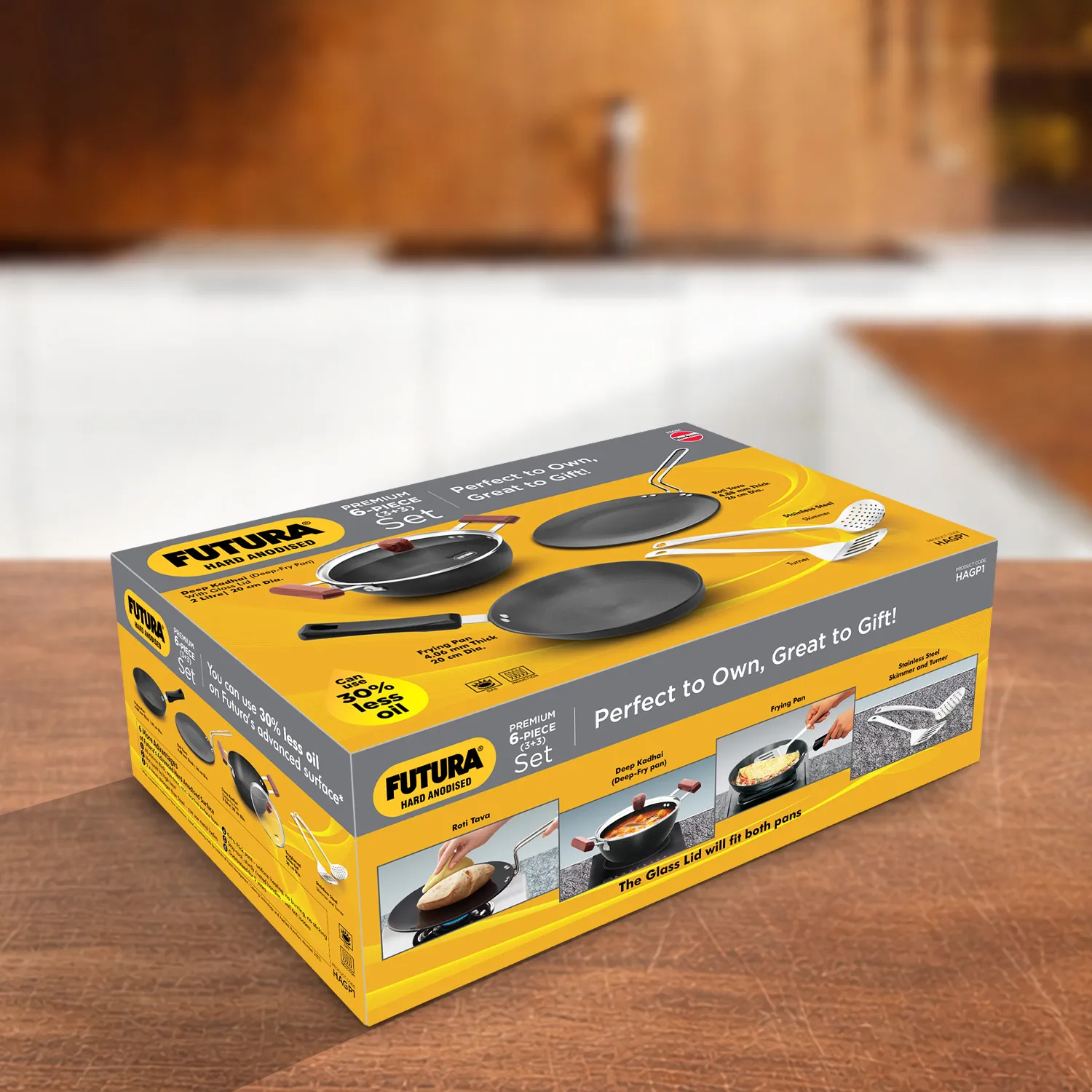 Futura 6-Piece Hard Anodised Induction Gift Set (HAGP1)