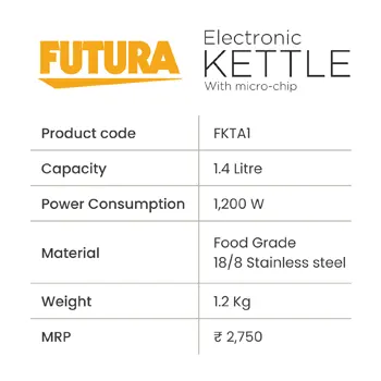 Futura Electronic Kettle 1.4 Litre (FKTA1) - Image 4