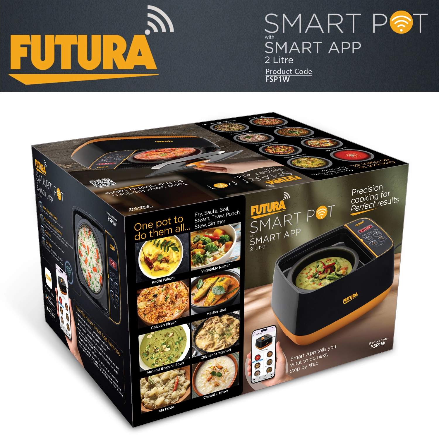 Futura Smartpot with Smart App, 2 Litre Smart Electric Cooker (FSP1W) - Image 6