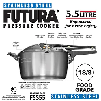 Futura Stainless Steel 5.5 Litre (FSS55) - Image 2