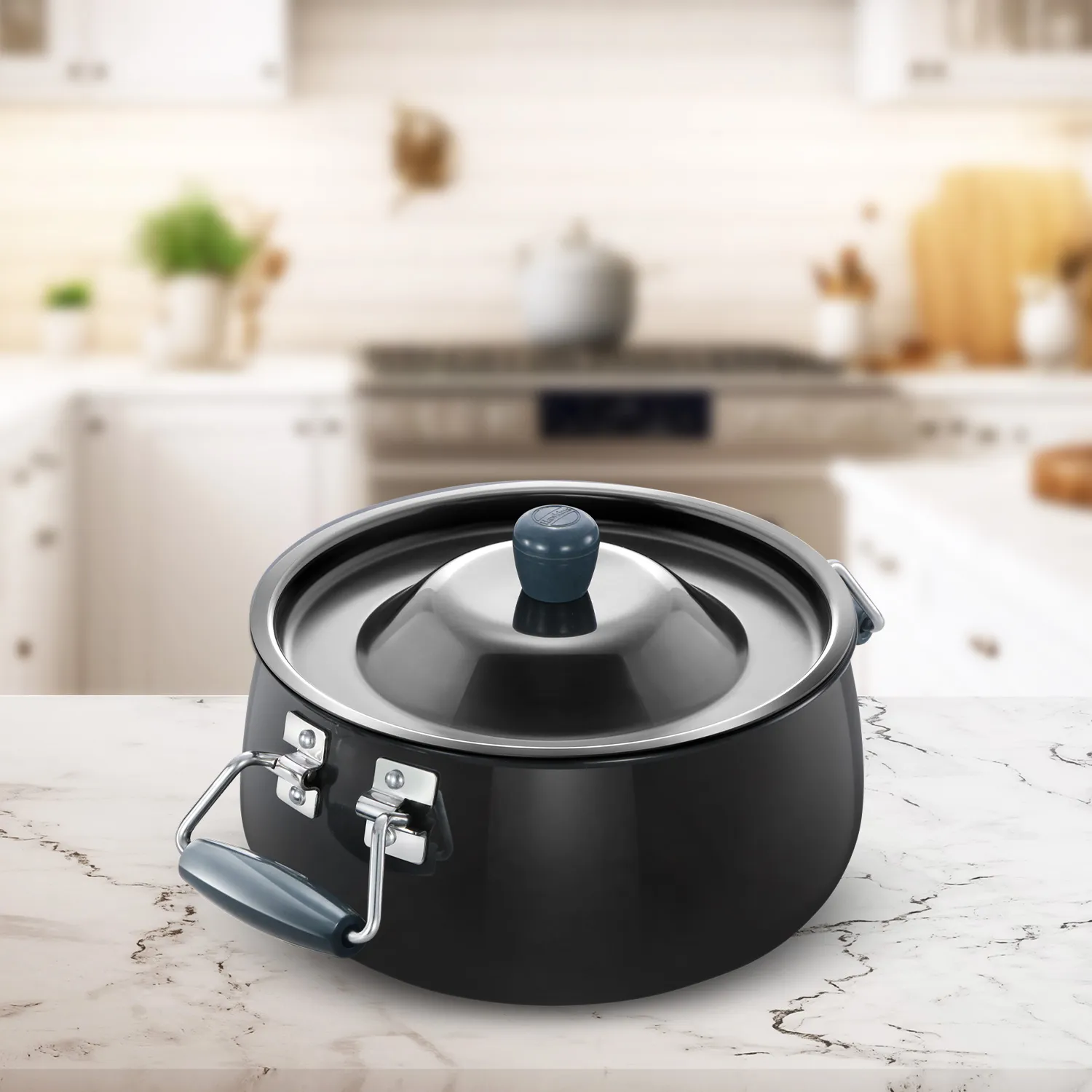 Hard Anodised Biryani Handi 8 Litre with Hard Anodised Lid (ABH8)