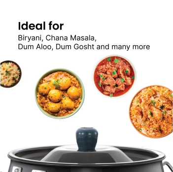 Hard Anodised Biryani Handi 8 Litre with Hard Anodised Lid (ABH8) - Image 4