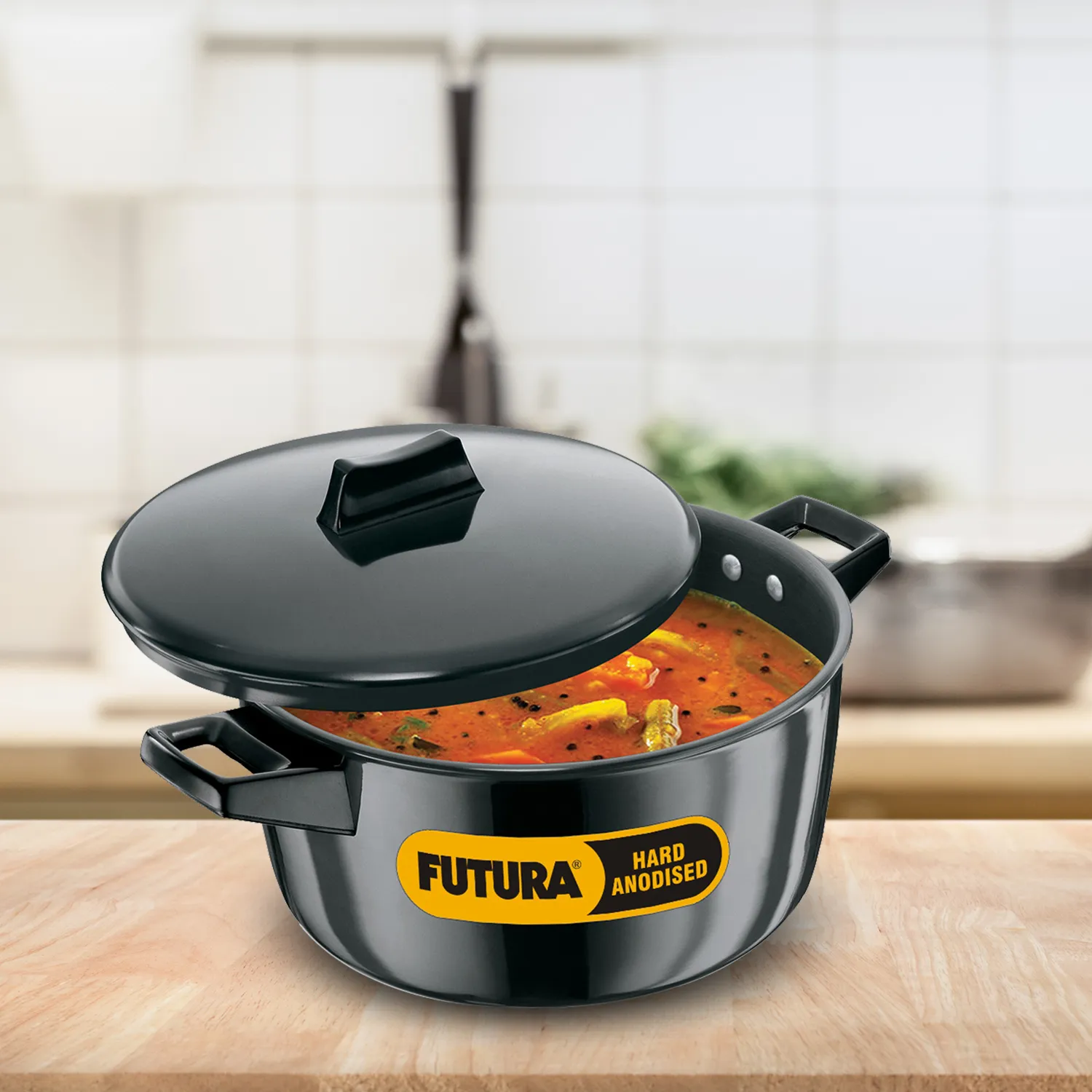 Hard Anodised Cook-n-Serve Bowl 4 Litre with Hard Anodised Lid (ACB40)