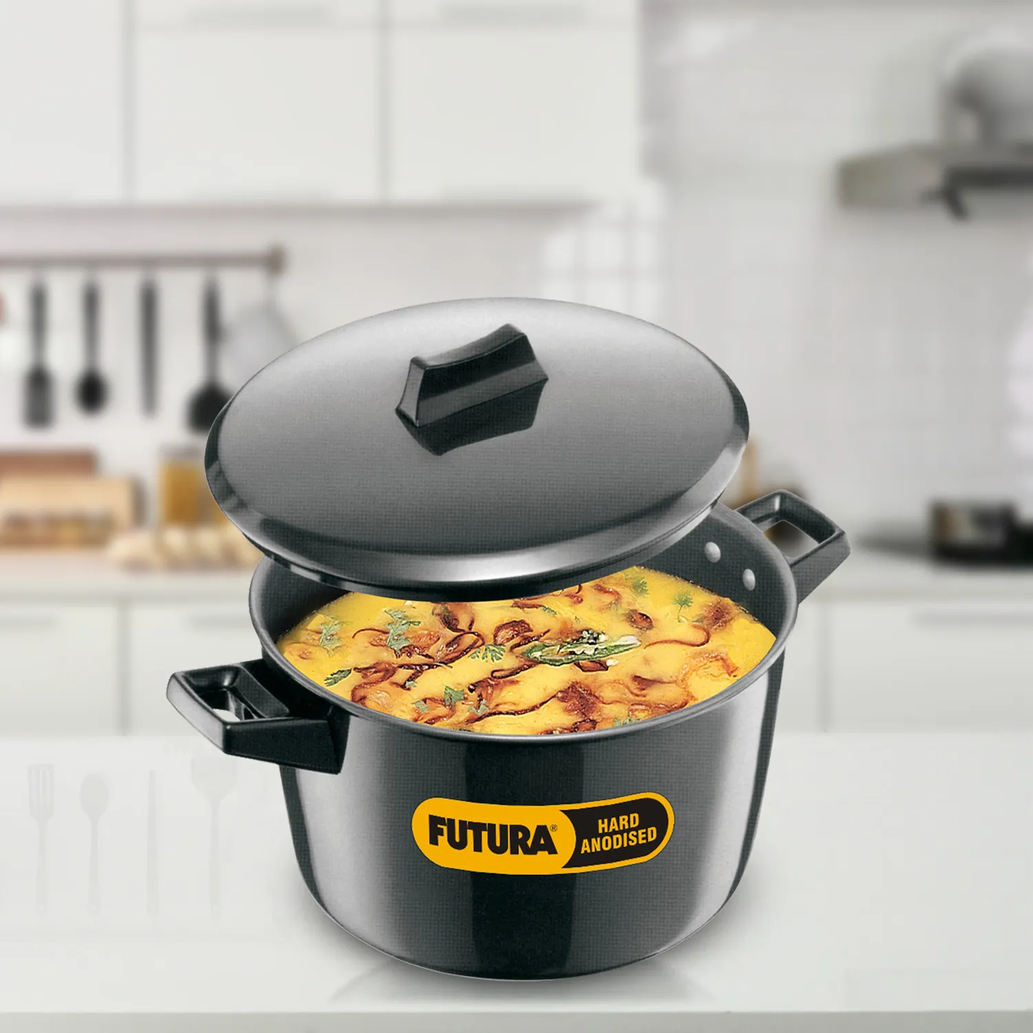Hard Anodised Cook-n-Serve Bowl 5 Litre with Hard Anodised Lid (ACB50)