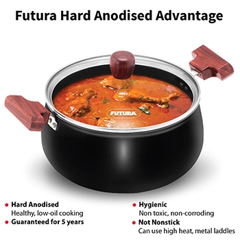 Hard Anodised Cook-n-Serve Handi 4 Litre (ACH40G) - Image 4