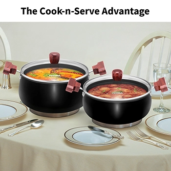 Hard Anodised Cook-n-Serve Handi 4 Litre (ACH40G) - Image 5