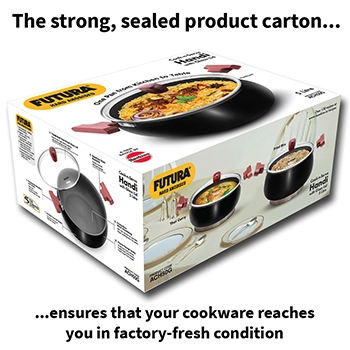 Hard Anodised Cook-n-Serve Handi 5 Litre with Glass Lid (ACH50G) - Image 6