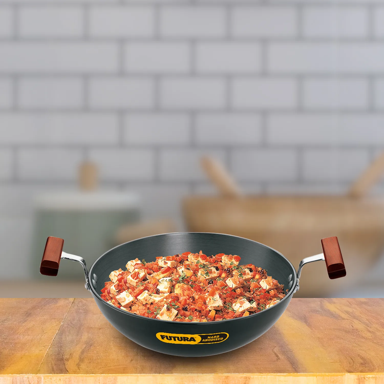 Hard Anodised Deep-Fry Pan 1.5 Litre (Round Bottom, 3.25 mm Thick) (AK15)