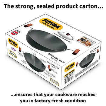 Hard Anodised Deep-Fry Pan 1.5 Litre with Stainless Steel Lid (Round Bottom, 3.25 mm Thick) (AK15S) - Image 6