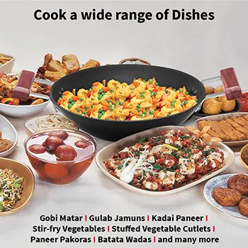 Hard Anodised Deep-Fry Pan 3 Litre with Glass Lid (Flat Bottom) (AD30G) - Image 5