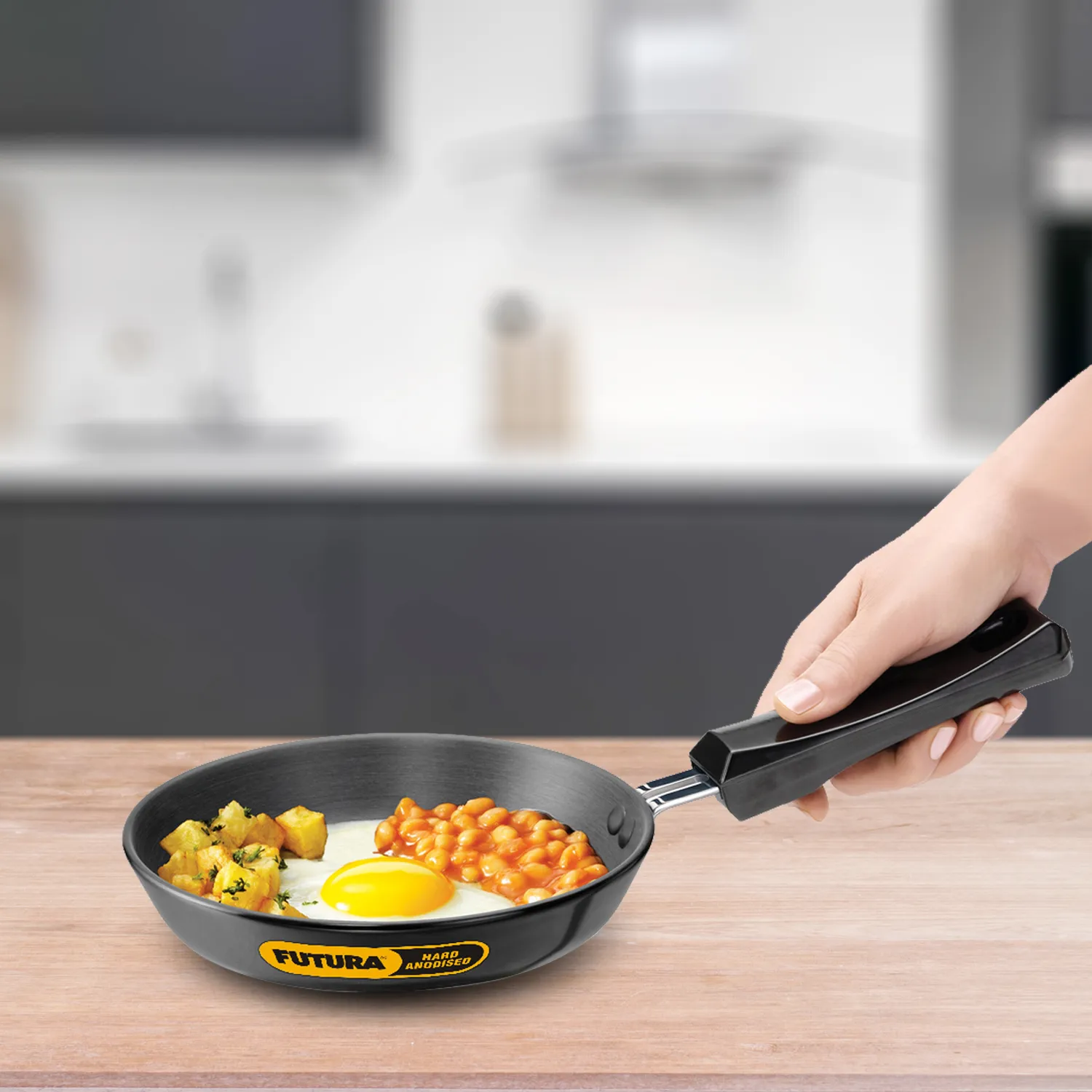Hard Anodised Frying Pan 17 cm (4.06 mm Thick) (AF17)
