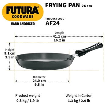 Hard Anodised Frying Pan 24 cm (4.06 mm Thick) (AF24) - Image 3