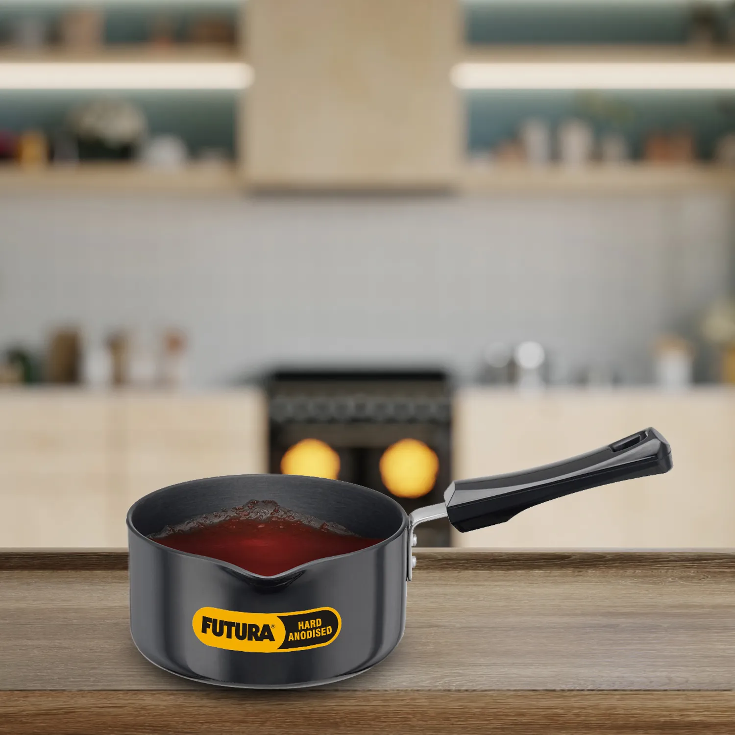 Hard Anodised Saucepan 1.5 Litre (3.25 mm Thick) (AS15)