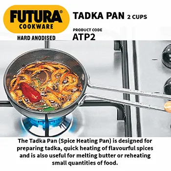Hard Anodised Tadka Pan (Spice Heating Pan) 0.48 Litre (3.25 mm Thick) (ATP2) - Image 5