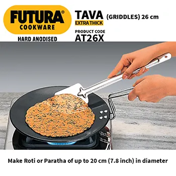 Hard Anodised Tava 26 cm (6.35 mm Thick) (AT26X) - Image 4