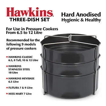 Hard Anodised Three-Dish Set (ADS65) - Image 2