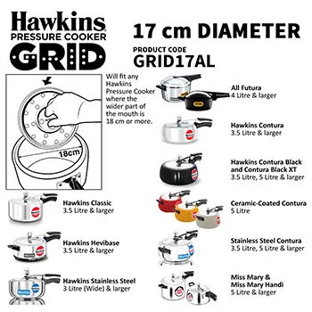 Hawkins Aluminium Grid - 17 cm DIA (GRID17AL) - Image 2