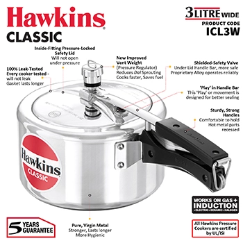 Hawkins Classic (Wide) 3 Litre (ICL3W) - Image 3
