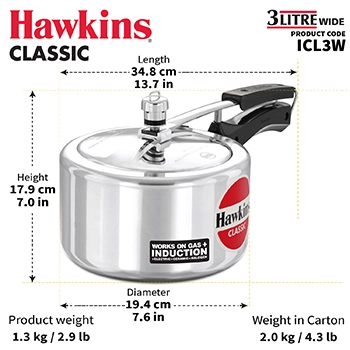 Hawkins Classic (Wide) 3 Litre (ICL3W) - Image 4