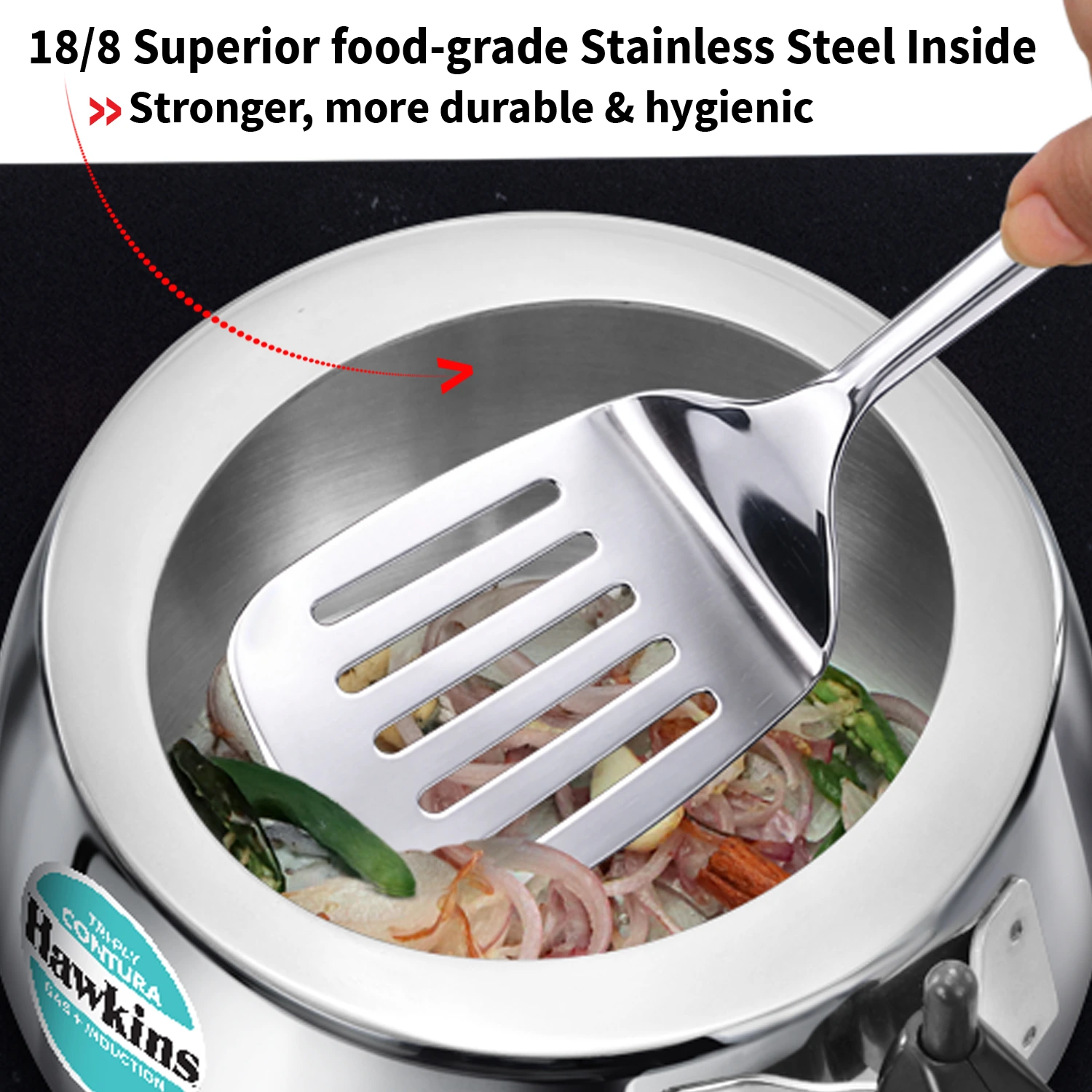 Hawkins Contura Tri-Ply Stainless Steel 2 Litre (SSTCO20) - Image 3