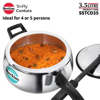 Hawkins Contura Tri-Ply Stainless Steel 3.5 Litre (SSTCO35) - Image 2