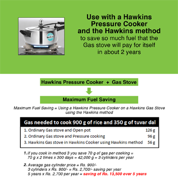 Hawkins Fuel Saver 2 Burner Gas Stove (GSFS2) - Image 5