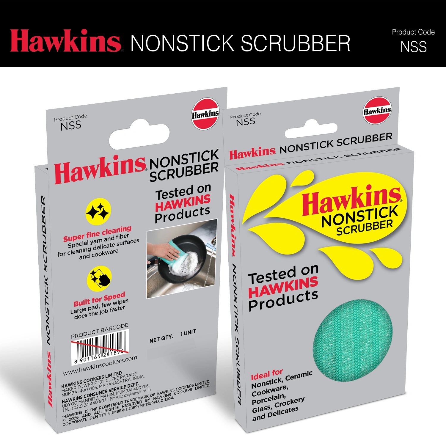 Hawkins Nonstick Scrubber, Non-Scratch Polyester Cleaning Pad, Safe for Nonstick, Ceramic, Glass & Delicate Surfaces, Large Size for Fast Cleaning (NSS) - Image 6