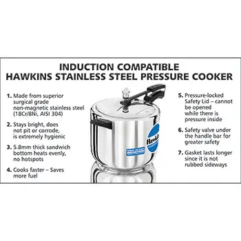 Hawkins Stainless Steel 10 Litre (HSS10) - Image 3