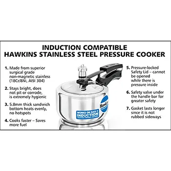 Hawkins Stainless Steel 1.5 Litre (HSS15) - Image 3