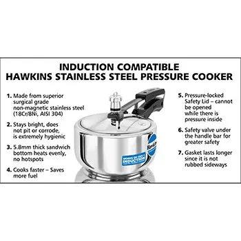 Hawkins Stainless Steel 2 Litre (HSS20) - Image 3