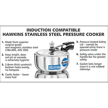 Hawkins Stainless Steel 3 Litre (HSS3W) - Image 3